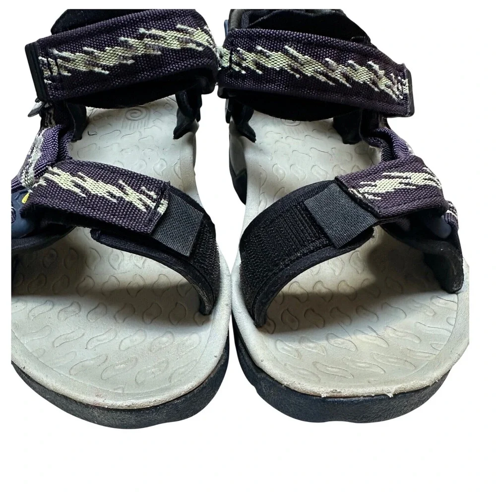 Teva Stratum Women's Sport Sandals S/N 6430 Size US 5 Navy Lime Green Geometric